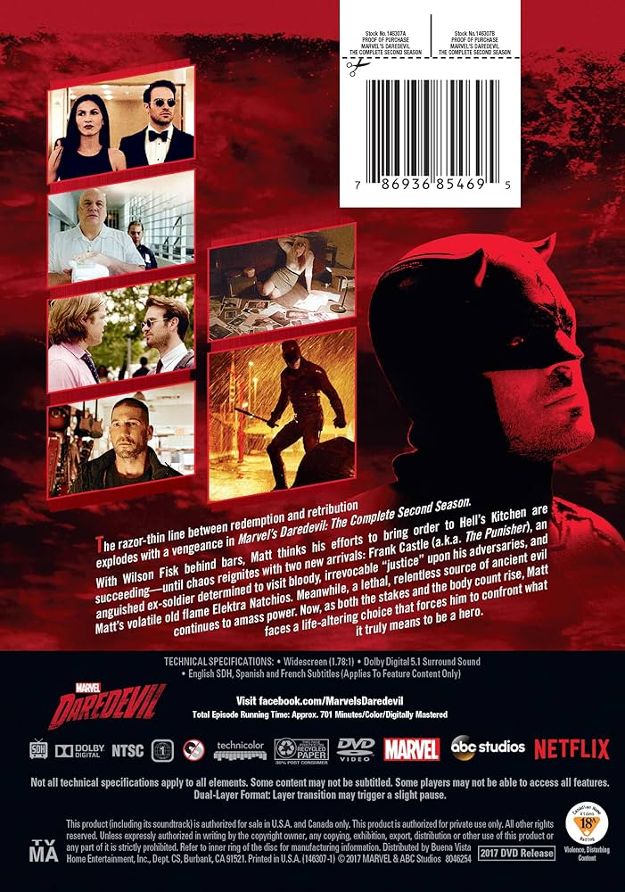洋画・外国映画 Daredevil Season 2 Part 2 DVD Amazon.com: Daredevil - Season 2 [DVD] [2017] : Charlie Cox
